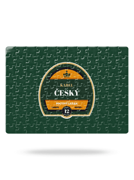 Pivní etiketa puzzle White