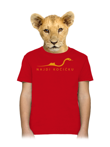 Najdi kočičku dětské tričko Red