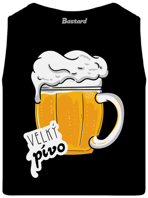 Velký a malý pívo pánské tílko Black
