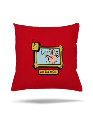 Zlaté české ručičky polštář Red