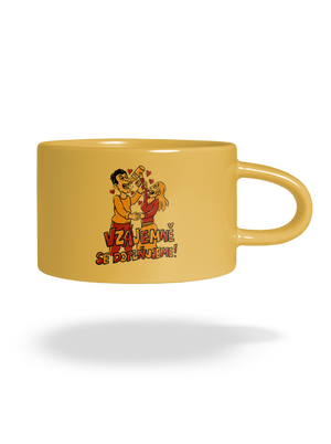 Vzájemně se doplňujeme hrnek makronka Yellow Macaron