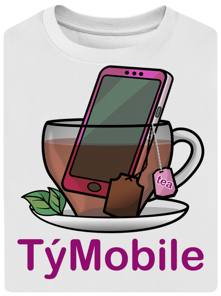 TýMobile unisex tričko oversized White