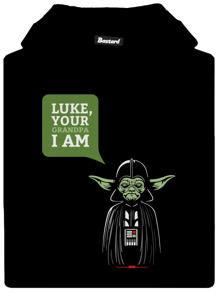 Mr. Yoda: Your grandpa I am dětská mikina klokanka Black