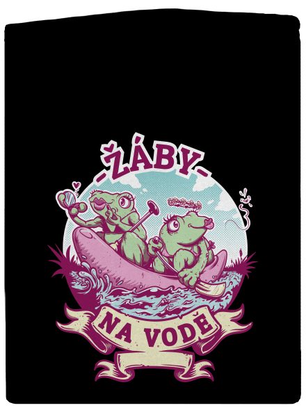 Žáby na vodě pánská mikina na zip Black