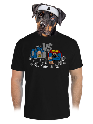 Souboj superhrdinů pánské sportovní tričko Black