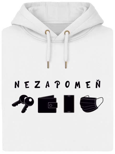 Nezapomeň unisex mikina premium Snowwhite