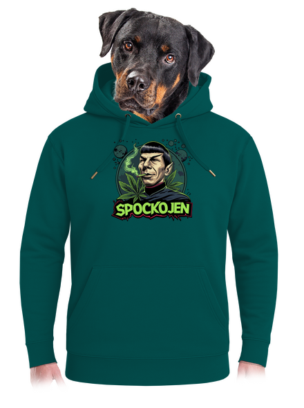 Spockojen unisex mikina premium Emerald Green