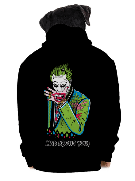 Joker a Harley pánská mikina na zip Black