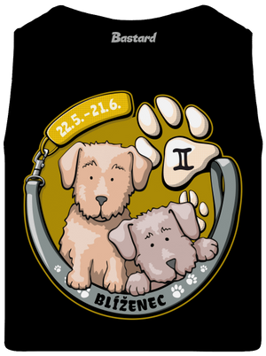 Psí horoskop: Blíženci pánské tílko Black