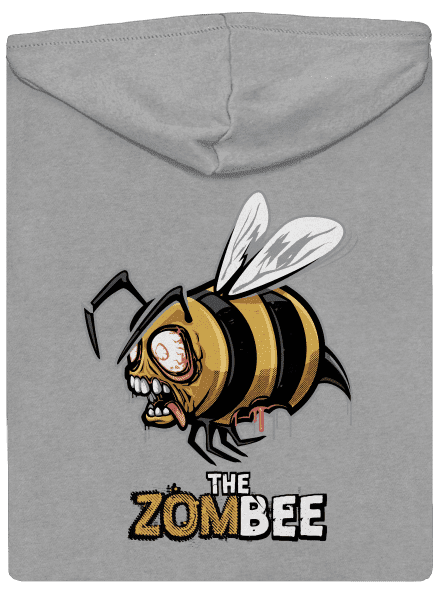 ZomBee - žlutá pánská mikina na zip Light Melange