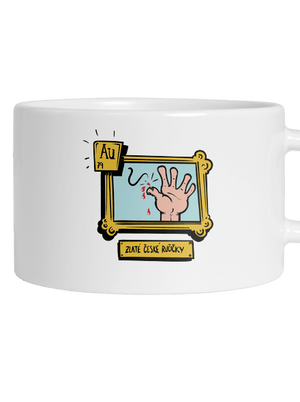 Zlaté české ručičky hrnek makronka White