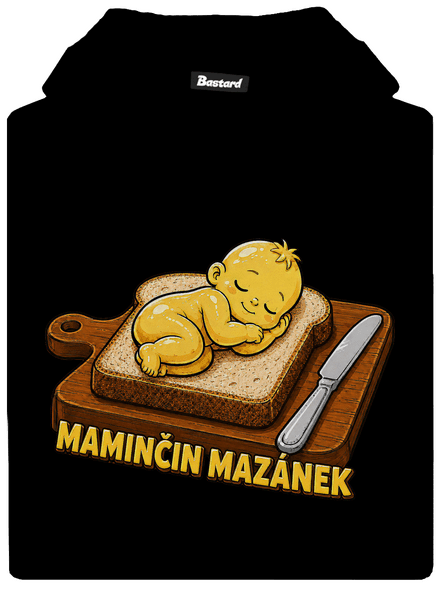 Maminčin mazánek dětská mikina klokanka Black