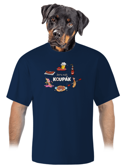 Český koupák unisex tričko oversized Midnight Blue