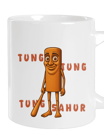 Tung Tung Tung Sahur – Italian Brainrot velký hrnek White