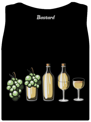 Evoluce bílého vína dámské tílko klasické Black