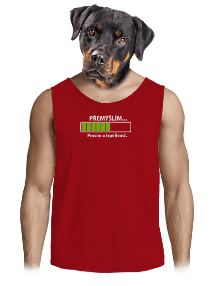Přemýšlím pánské tílko Red