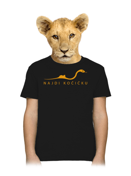 Najdi kočičku dětské tričko Black