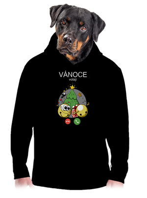 Vánoce volají pánská mikina klokanka Black