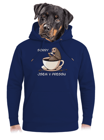V pressu unisex mikina premium Navy