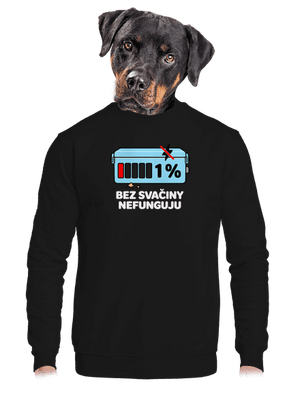 unisex mikina bez kapuce