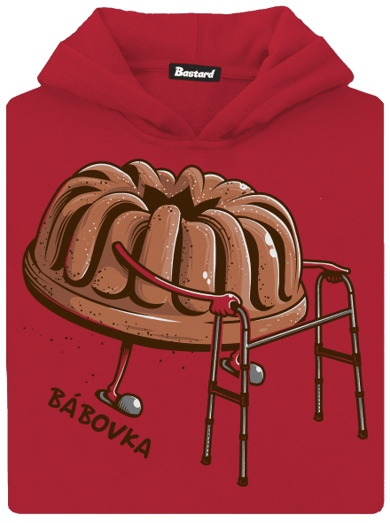 Bábovka dětská mikina klokanka Fire Red