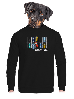 Dámská jízda unisex mikina bez kapuce Black