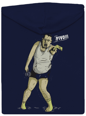 Beer zombie pánská mikina na zip Navy