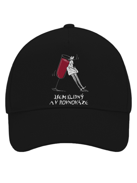 Klidná rovnováha kšiltovka baseballka Black
