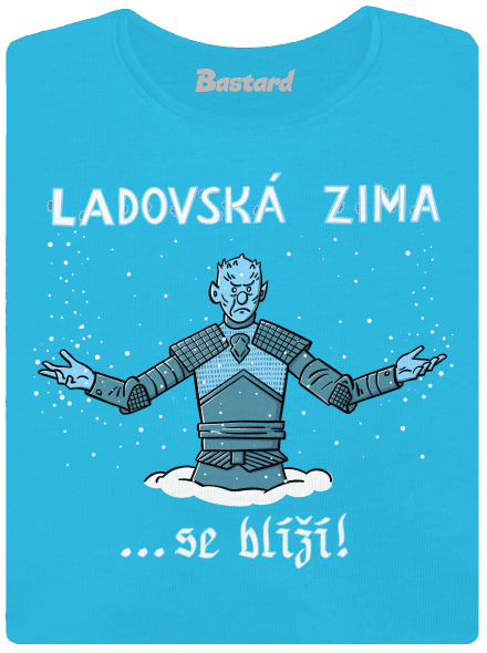 Ladovská zima se blíží dámské tričko s lemem Blue Atol