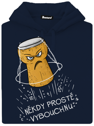 Někdy vybouchnu pánská mikina klokanka Navy