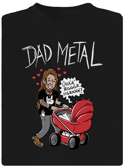 Dad metal dětské sportovní tričko Black