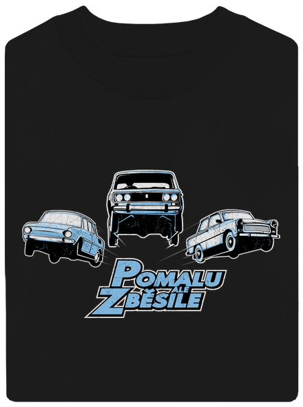 Pomalu ale zběsile unisex mikina bez kapuce Black