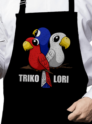 Trikolori zástěra Black