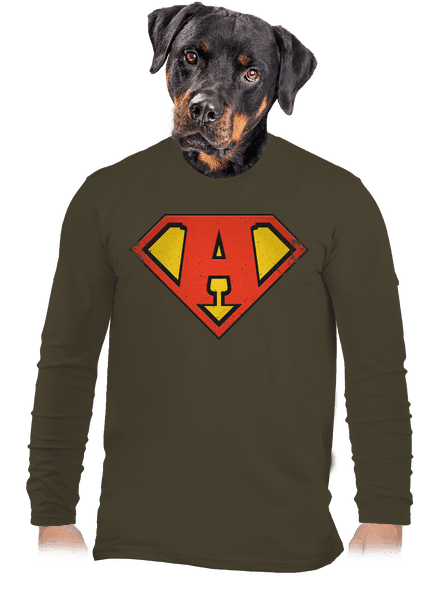 Jsem superhrdina pánské dlouhý rukáv Urban Khaki