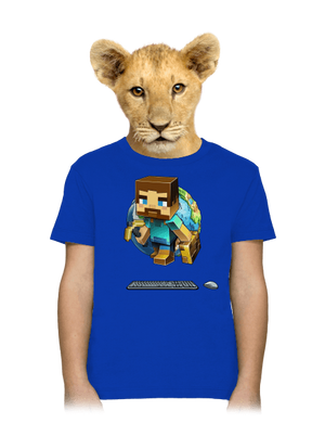 B17: Minecraft dětské tričko Royal Blue