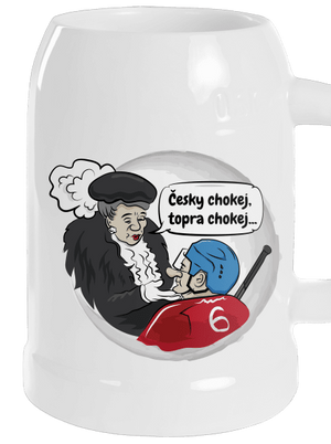 Český hokej půllitr White