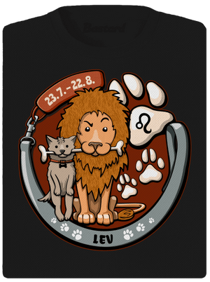 Psí horoskop: Lev dámské sportovní tričko Black