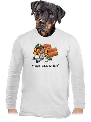 Mám kulatiny pánské dlouhý rukáv White