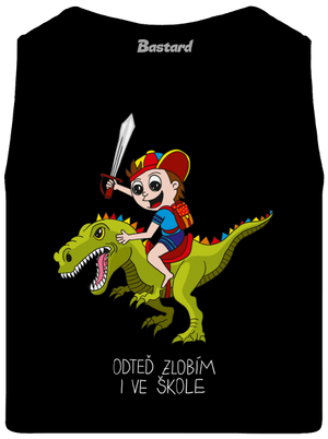 Kluk ve škole pánské tílko Black