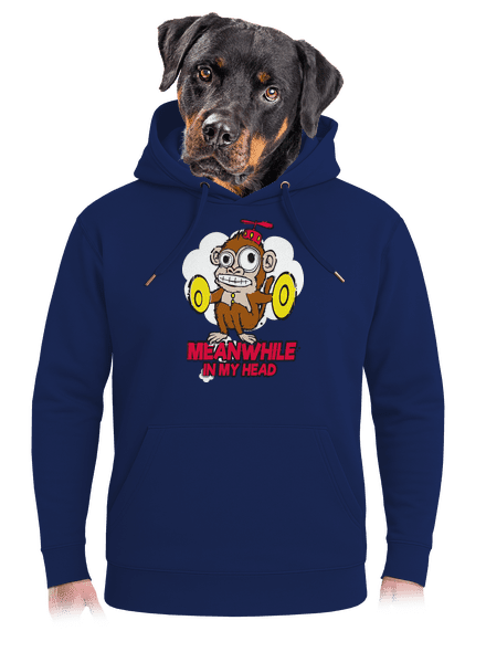 Monkey in my head unisex mikina premium Navy