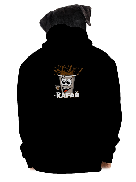 Jsem kafař pánská mikina na zip Black