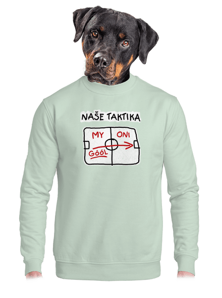 Naše taktika unisex mikina bez kapuce Blush Mint