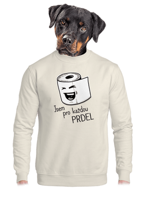 Prdel unisex mikina bez kapuce Off White