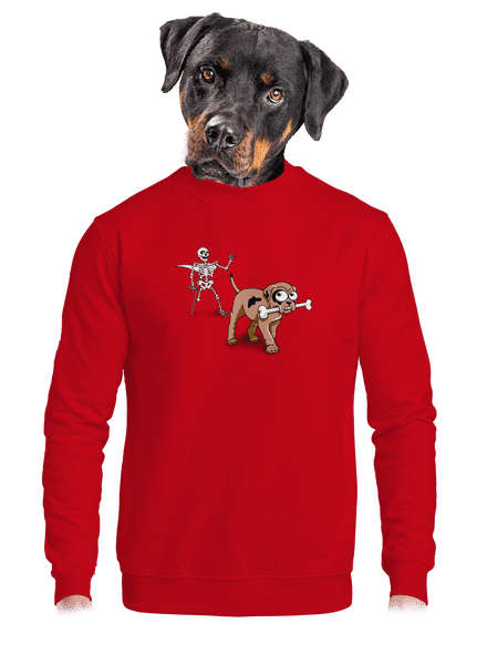 Kostlivec unisex mikina bez kapuce Red