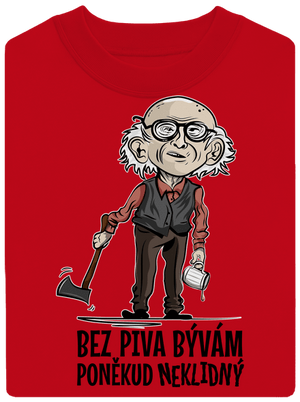 Neklidný bez piva unisex mikina bez kapuce Red
