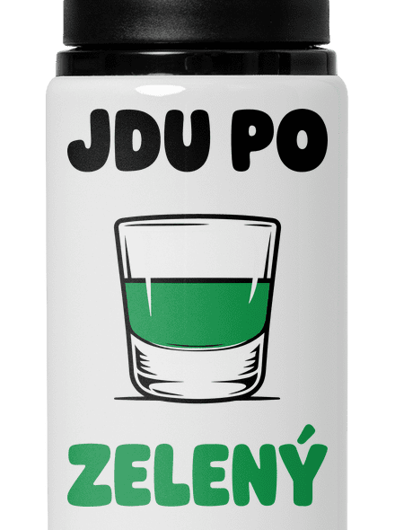 Jdu po zelený lahev na vodu White