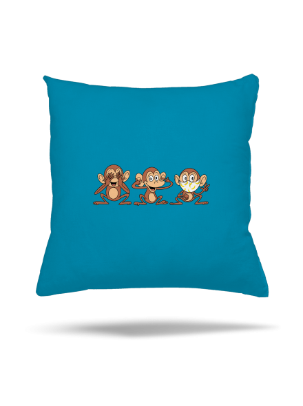 Opičky polštář Blue Turquoise