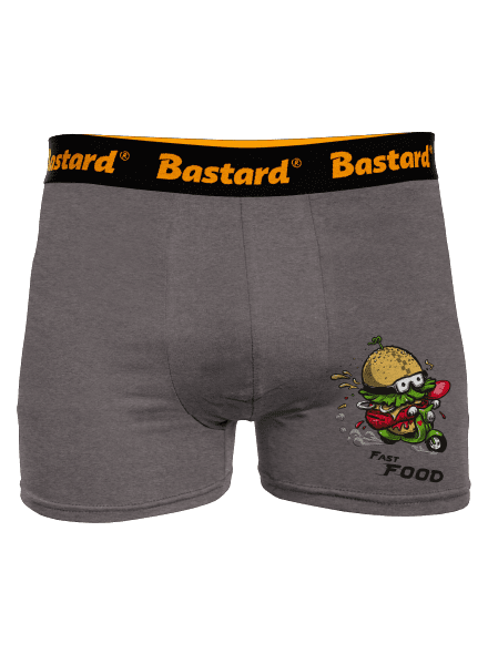 Fast Food boxerky Gray Melange