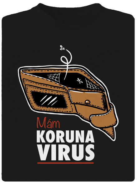 Korunavirus v peněžence dětské sportovní tričko Black