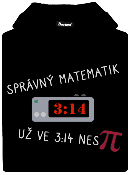 Matematik nespí pánská mikina klokanka Black